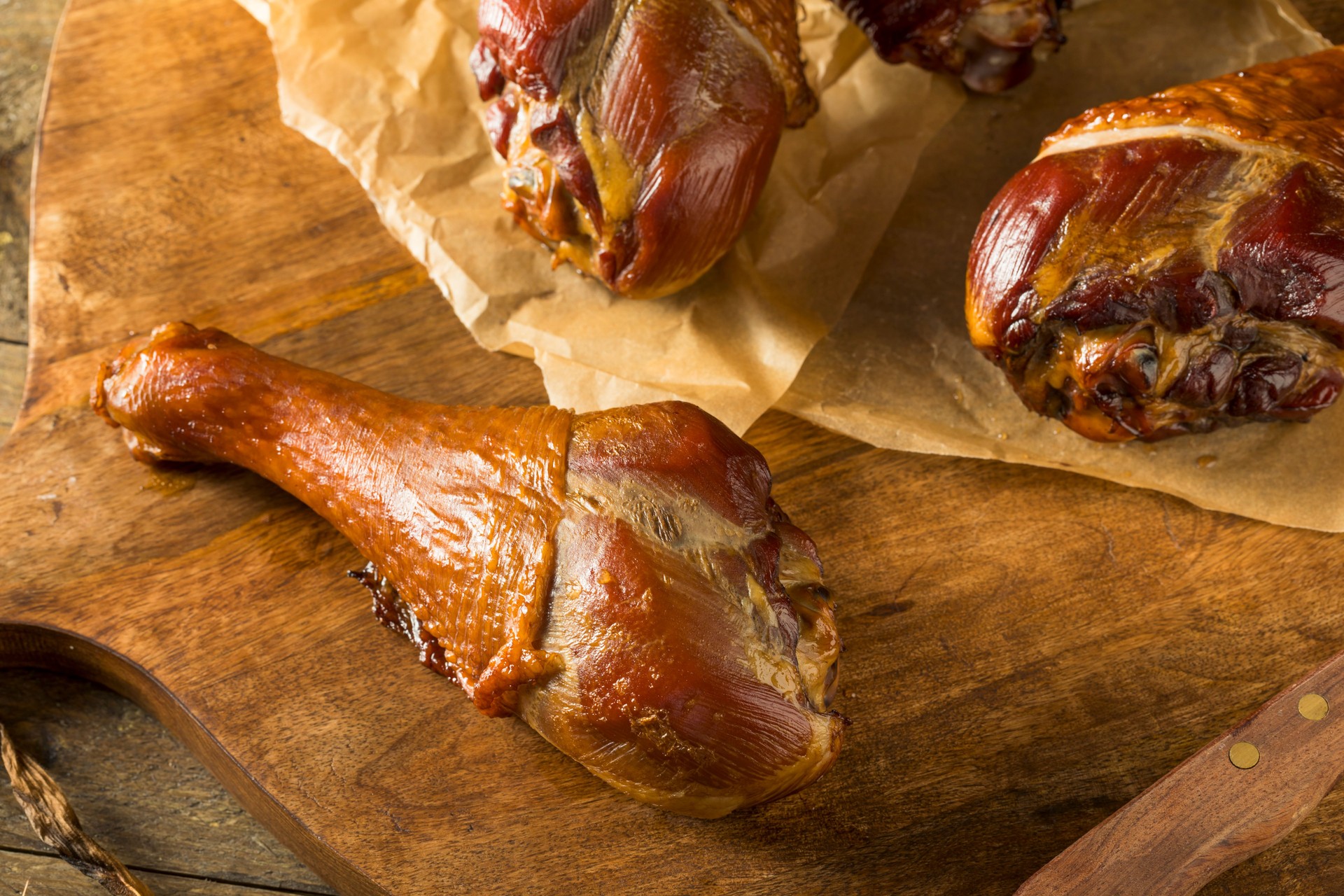 Barbecue Smoked Turkey Leg